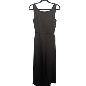 Aritzia Wilfred Black Sleeveless Jumpsuit Wide Leg Tie Back Casual Size 2‎ 0300